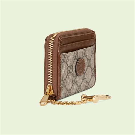 zip wallet keyring gucci|Gucci keychain for women.